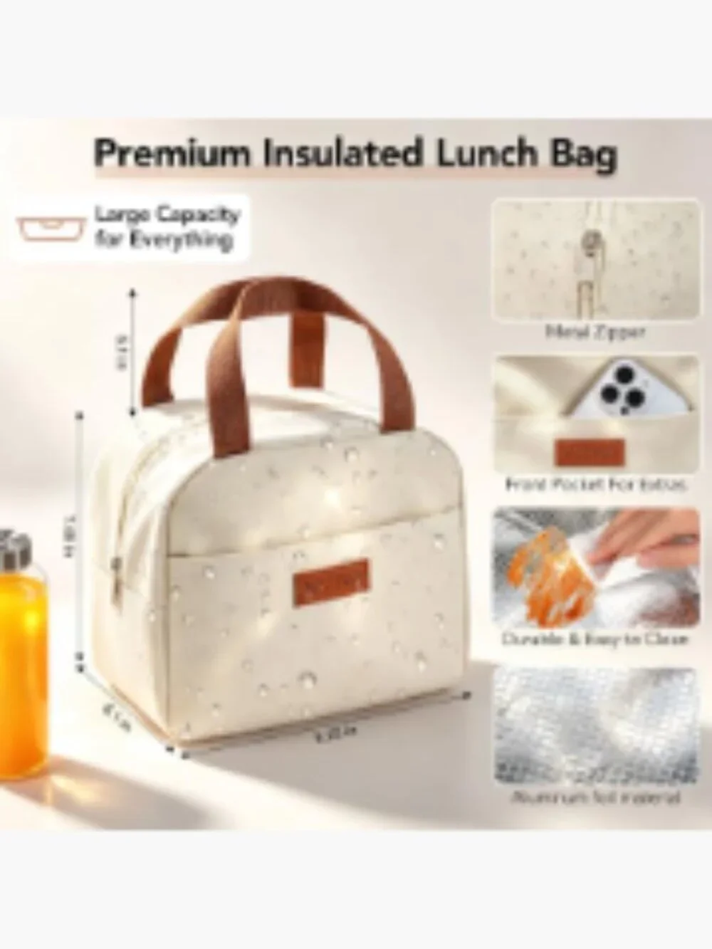 Bento Lunch Box Set with Insulated Bag, Utensils, BPA-Free, Microwave &
